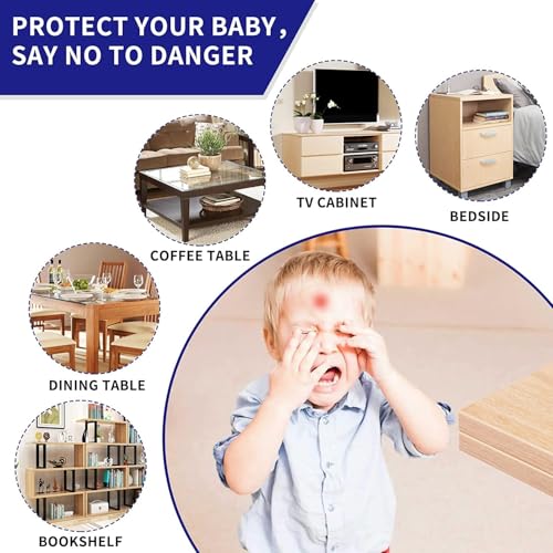 Image of Pack of 16 Silicone Corner Protectors | Baby Proofing Edge & Corner Guards for Sharp Edges, Table, Bed & Furniture | Child Safety Cushion for Baby Proofing