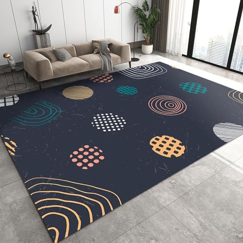 Tapis de design lignes à pois avec dos caoutchouc premium - 3
