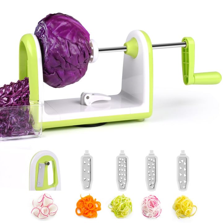 Spiralizzatore Di Verdure 4-in-1 - Taglia Zucchine, Cetrioli E Patate In Spaghetti, Senza BPA - Foto 13