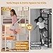 ADORNEVE Low Bunk Bed Twin Over Twin with Stairs, Storage Drawers & Shelves, RGB LED Lights Metal Floor Bunk with Power Outlet, Full-Length Guardrail & Metal Slats, for Small Space, Kids, White