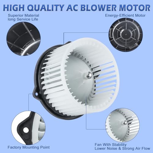 Image of AC Heater Blower Motor Assembly with Fan Cage 971132G000 97113-3K000 PM9247 Compatible with 03-11 Hyundai Accent / 06-10 Azera Sonata / 07-08 Entourage / 06-09 Tucson /Kia 06-10 Optima