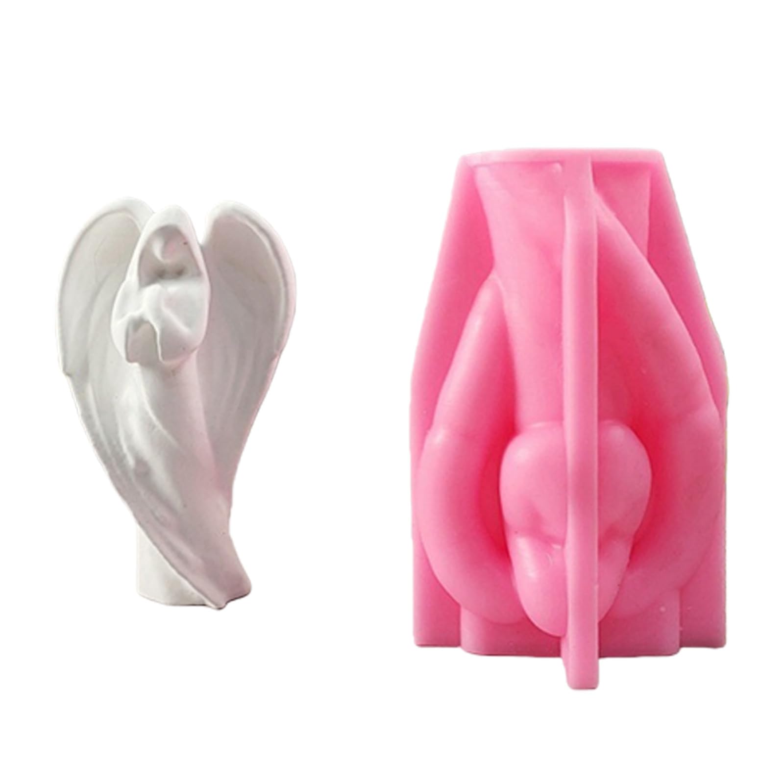 CAZSTYK Angel Figurine Silicone Molds for Soap Making Multipurpose Winged Girl Silicones for Epoxy Resin Abstract Angel Figurine Mold