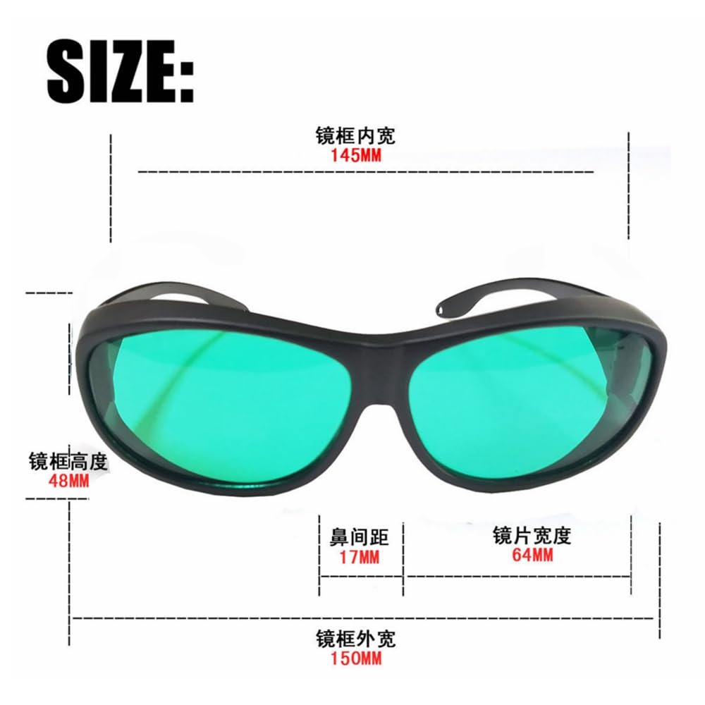 Lunettes de sécurité laser de physiothérapie de 650-808nm LED avec des lunettes de protection infrarouges de boîte pour semi-conducteur 808nm 650nm