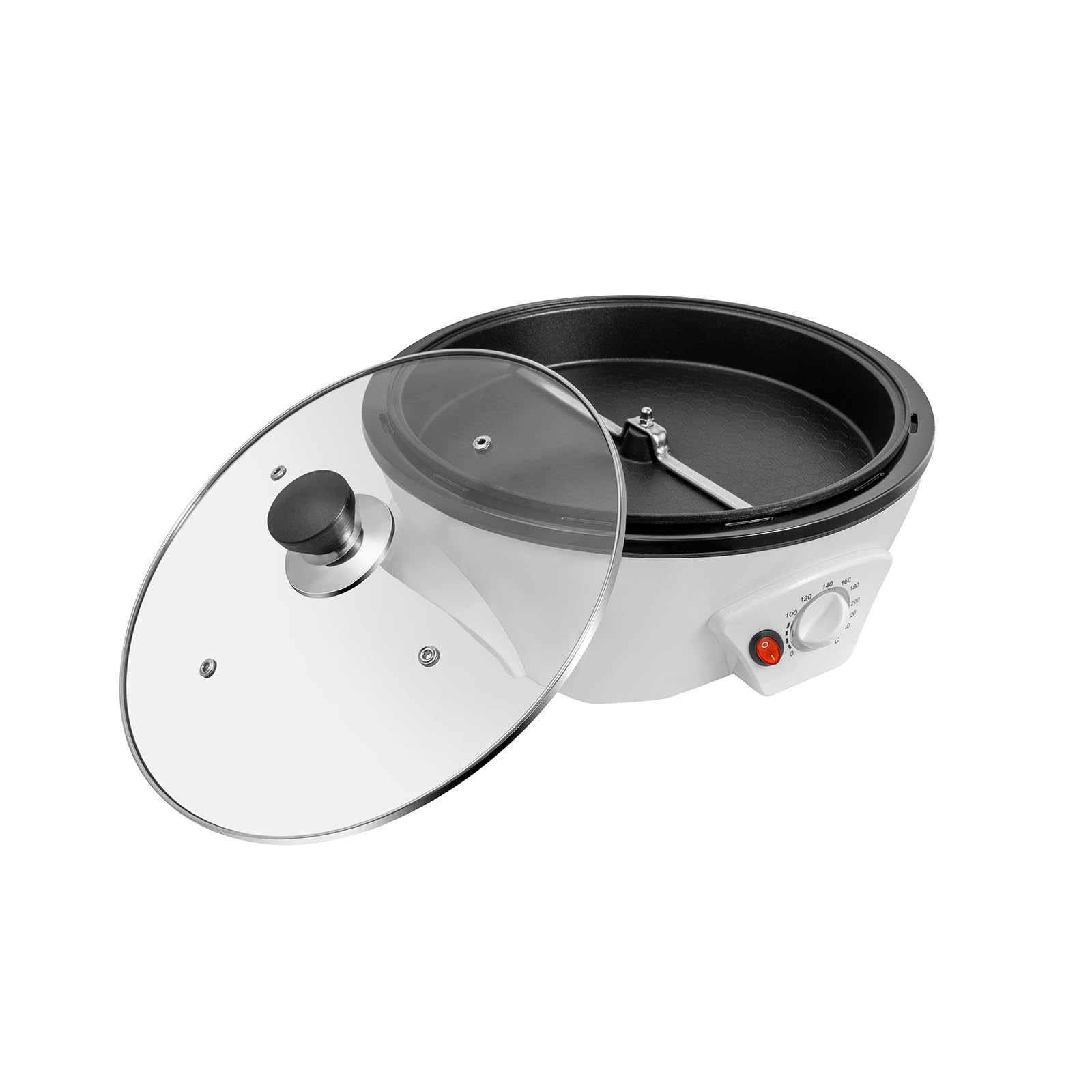 Torréfacteur à café domestique, 800 W, électrique, torréfacteur à grains réglable de 0 à 240 °C, 500 g, pour grains de café, noix, pop-corn