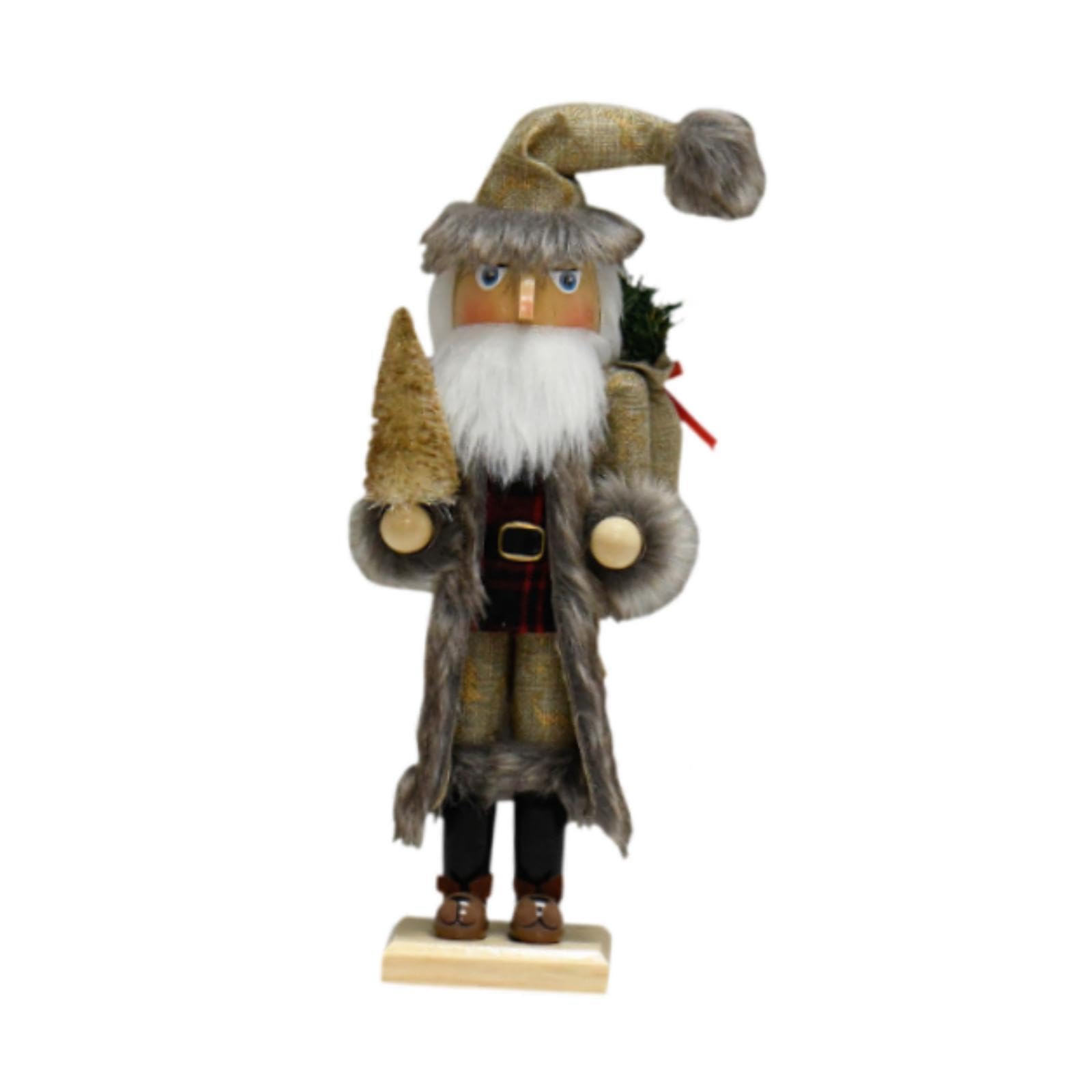 AMSLSIU Nutcracker Christmas Decoration Wooden Figurine Indoor Party Centerpiece Nutcracker Winter Table Home Decor Crafts Indoor Party Winter Table