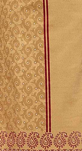 Miraan's Effortlessly Chic Cotton Salwar Suit in Beige - Image 4