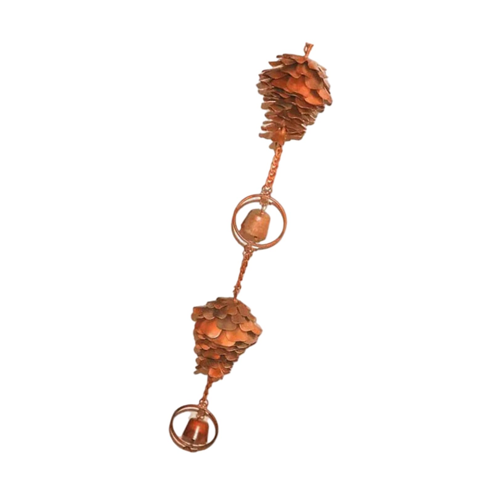 DELEBA Elegant Metal Pinecone Wind Chime for Patios Indoor Outdoor Garden Decoration with Rustproof Design and Melodious Sound