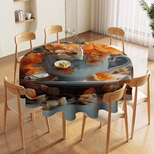 Nappe ronde lavable 127 cm résistante aux taches pour simplifier les repas - 6