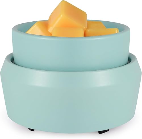 copinpin Calentador de cera para derretimiento, calentador de cera de cerámica para velas perfumadas, quemador de aceite 3 en 1, calentador de cera