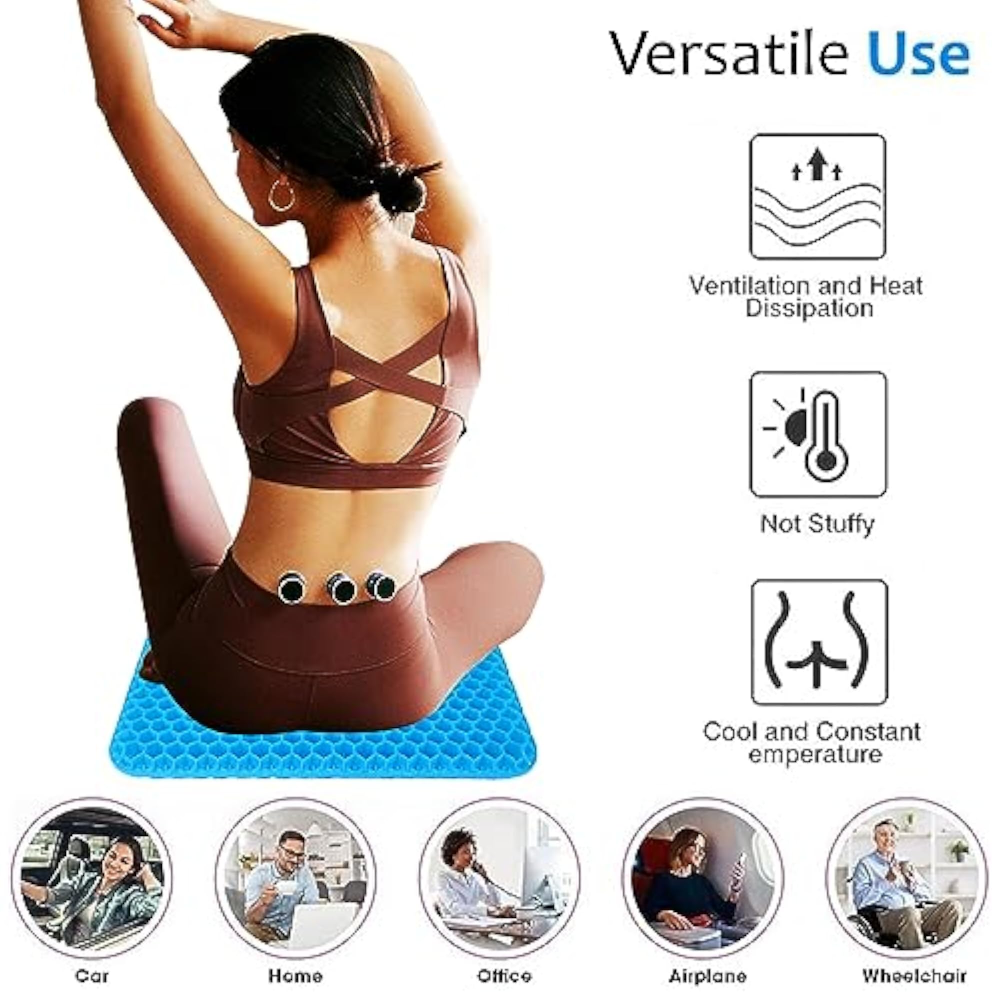 Breathable Egg Gel Seat Cushion for Comfort