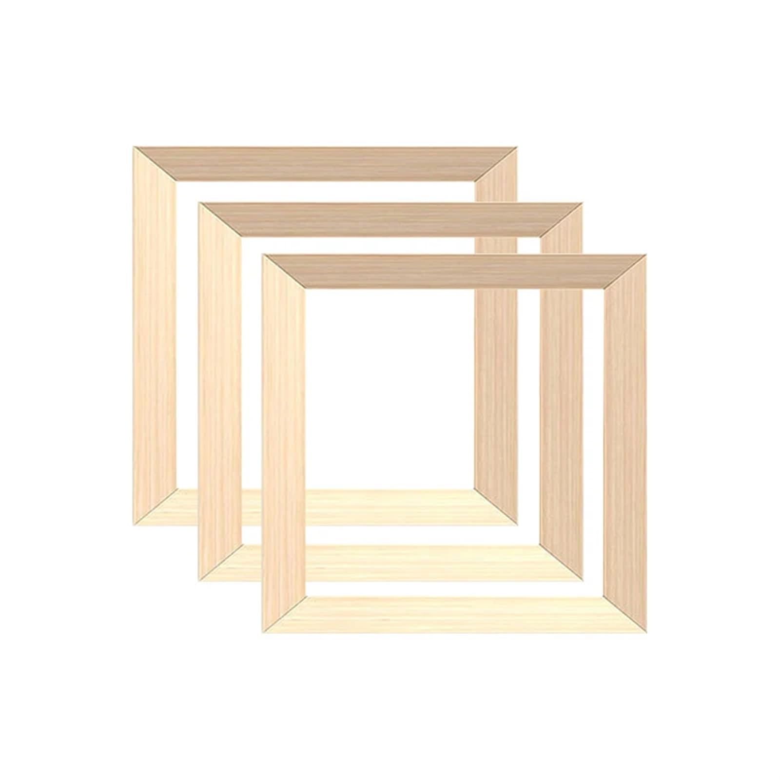 photo frame kits 3pcs Wooden Pictures Frame For Wall Canvas Diamond Painting Large Size Picture and Poster Pine Composite Decor for crafts party school projects(3pcs 30x30cm)