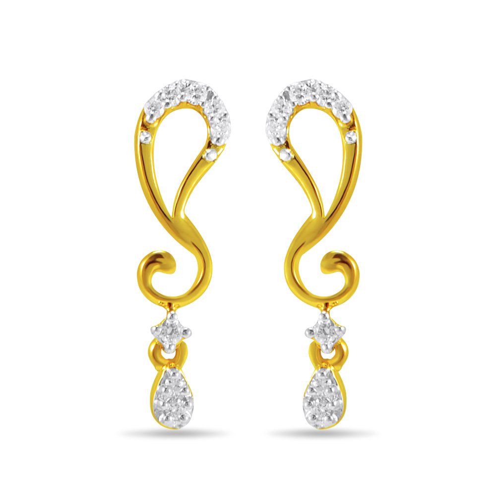 joyalukkas Women's & Girl's Pride Diamond Collection 18K Yellow Gold Stud Matching Earrings-picture-10