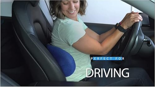 Miniatura 6 de HANDA - Almohada de apoyo lumbar ergonómica de espuma viscoelástica en la parte trasera, cojín de cintura transpirable, alivio del dolor inferior