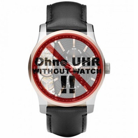 Fossil Correa de reloj LB-ME1099 Original ME 1099 correa de piel de 22 mm