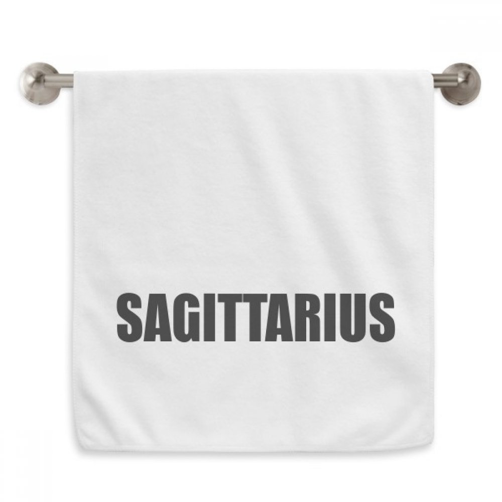 Serviettes Sagittaire Noir 13X29 Pouces en coton blanc doux pour la toilette