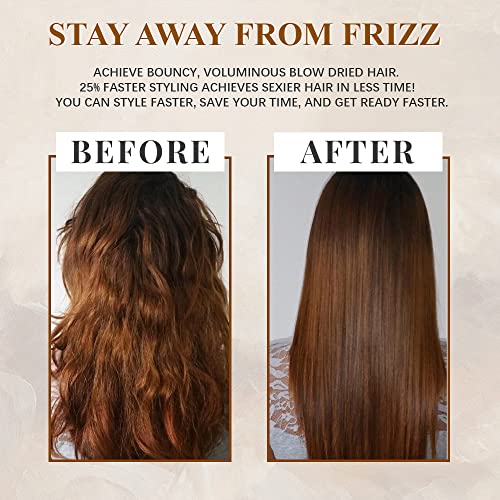 Round Hair Brush Set, Boar Bristle Combs With Nano Ionic Tech & Ceramic Coating For Blow Drying, Styling, Curling And Shine, Professional Salon Tool, Suitable For All Hair Types (With Travel Bag) #TOP3