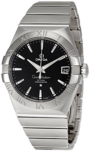 Omega Constellation Co-Axial Stainless Steel Automatic Mens Watch Black Dial Date 123.10.38.21.01.001