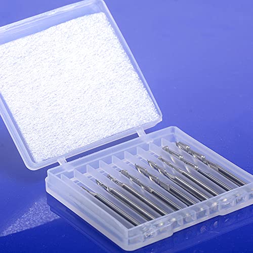 HOZLY CNC Router Bits Set 1/8" Shank, Two Flutes Upcut Spiral (CED: 1mm 1.5mm 2.0mm 2.5mm 3.175mm), Carbide End Mill for PVC Wood Carving Engraving MDF Cutting, 10 PCS - Image 6