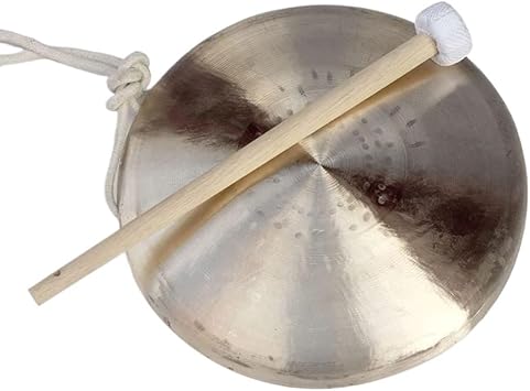Chinese Instrument,Brass Gong Bronze Chinese Gong Chinese Feng Shui Brass Gong, Chinese Gong Authentic Gong Gong Mini Gong Small Gong Gong Instrument22cm