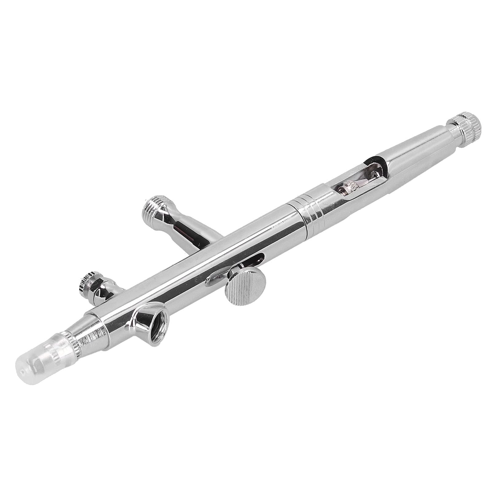 YWBL-WH Kit de Aerógrafo G1/8 con Construcción de Latón, Multiusos de Doble Acción para Maquillaje, Arte y Decoración de Pasteles, Cuenta con Agujas de 0,2 Mm, 0,3 Mm, 0,5 y Distancia de Pulverización