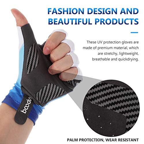 BESPORTBLE Dedos Luvas De Pesca de Proteção Solar Homens Mulheres para Ao Ar Livre Caiaque Remo