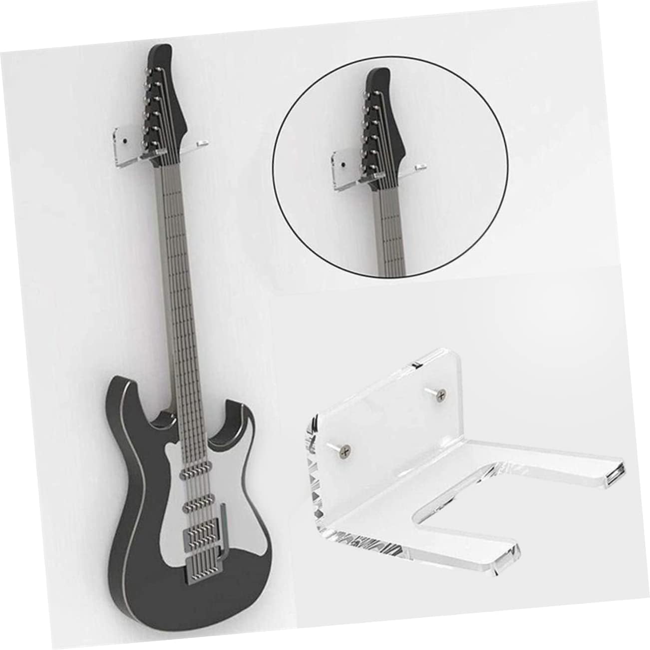 3 Sets Guitar Stand Guitar Bracket Guitar Hook Guitar Wall Holder Guitar Wall Hook Guitar Hanger Violin Bracket Electric Guitar Holder Ukulele Hook Violin Hanger Guitar Wall Hanger (Acrylic) image 2