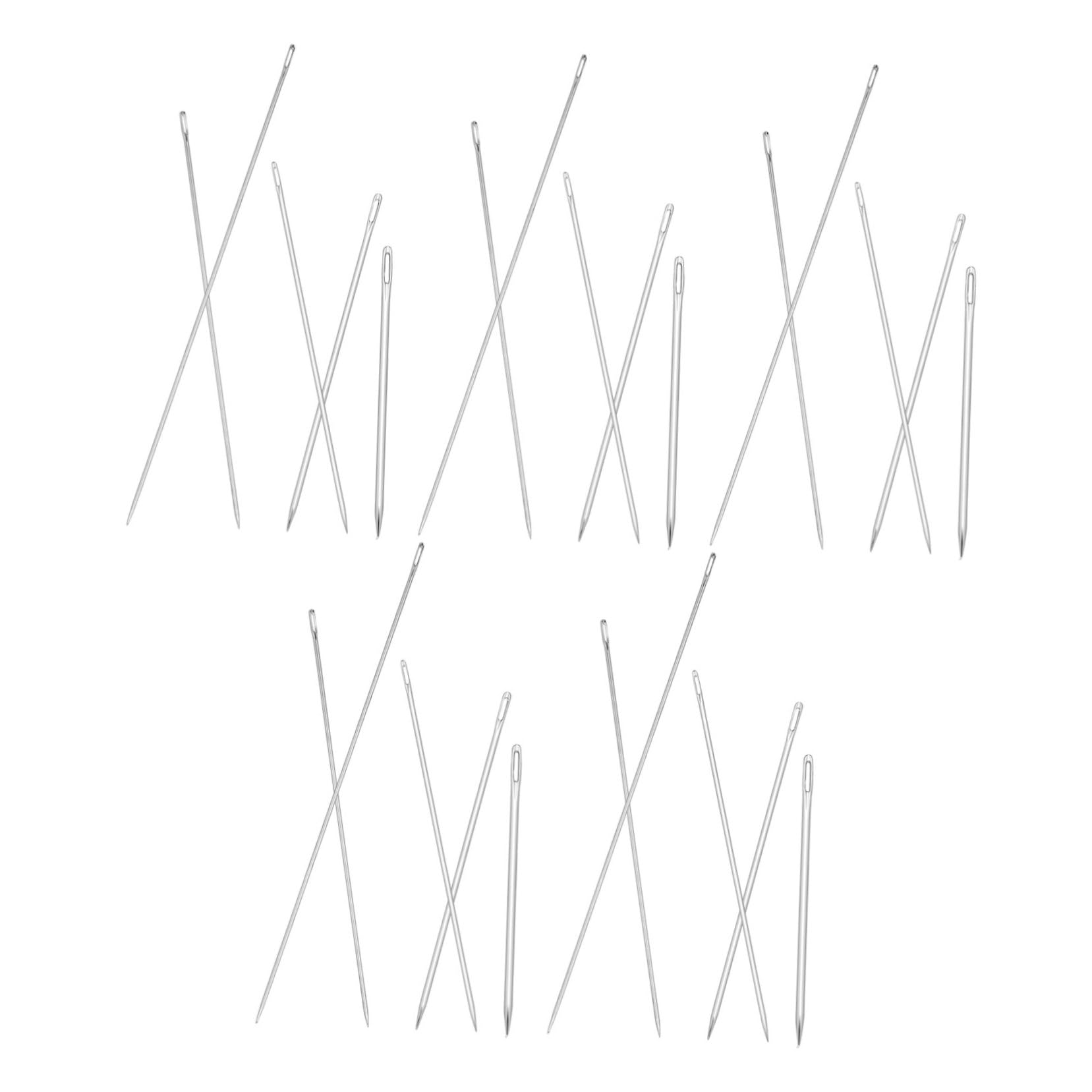 Gatuida 25pezzi Aghi per Cucire Mano Aghi Extra Lunghi in Metallo per Trapuntatura e Tessuti Spessi Kit di Riparazione per Artigianato e Cucito Pesante