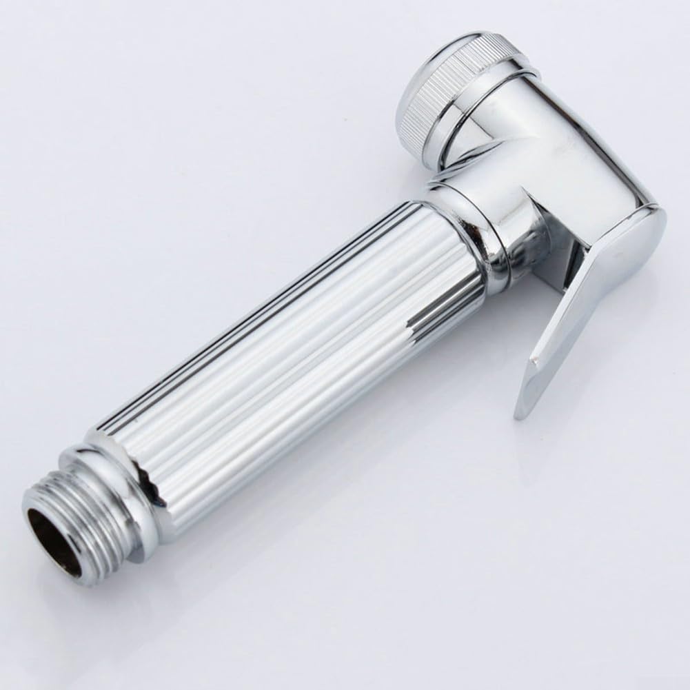 Handheld Shattaf Spray, Muslim Shower Head with On/Off Lever, Chrome Douche Bidet Practical and (Silver)