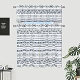 CAREMEE Cafe Tier Curtains for Window Decor 2 Panels 24 Inch Length Kitchen Curtains Geometric Patte