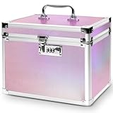 Medication Combination Lock Boxes with Code for Personal Items, Medicine Lockbox for Documents 10 x 7.25 x 7.75 Inches Colorful Aurora