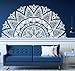 Mezza mandala testiera adesivo in vinile decorazione zen loto mandala decalcomania indiano yoga adesivo vinile decorazione boho 57 x 115 cm