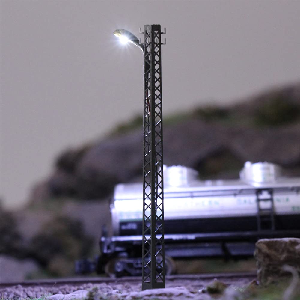 FEU MÂT FERROVIAIRE modèle échelle HO avec design en treillis lumière FEU MÂT FERROVIAIRE modèle échelle HO avec design en treillis lumière
