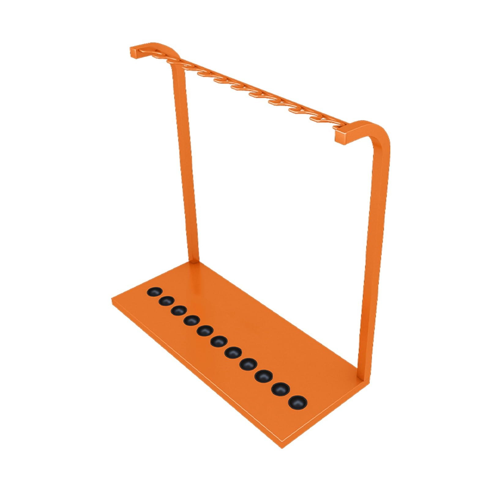 ZFUCMAYL Iron Billiards Pool Stick Holder,Floor-standing Billiard Cue Racks for 11 Sticks,No Installation Required,for Gymnasiums(Orange)