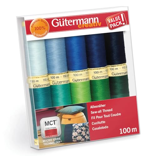 Gütermann creativ Sewing thread set with 10 spools Sew-all Thread 100 m in different colours
