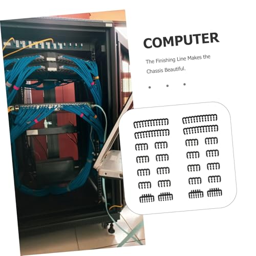 Housoutil kit organizador de cables para computadora 24 piezas con peines duraderos para fuente de alimentación y refrigeración líquida compatible con múltiples sistemas para organización bajo escritorio miniatura 3