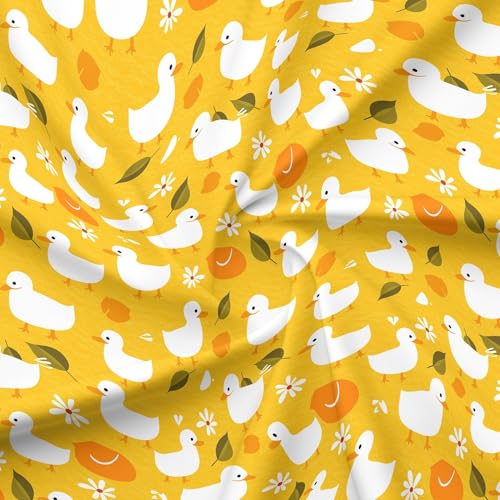 Image of MORADO Glace Cotton AC Comforter /Blanket /Quilt for Double Bed | Ultra Soft & Lightweight | All Season Reversible Comforter | Cozy Bedding for Home & Hotel | Size 90x100 Inches,Yellow & Duck,Double
