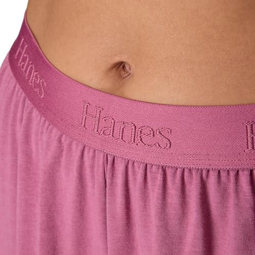 Image of Hanes Women's Originals Sleep Shorts, 2-Pack, Comfywear Supersoft Lounge Shorts Pack, 3.25 inch