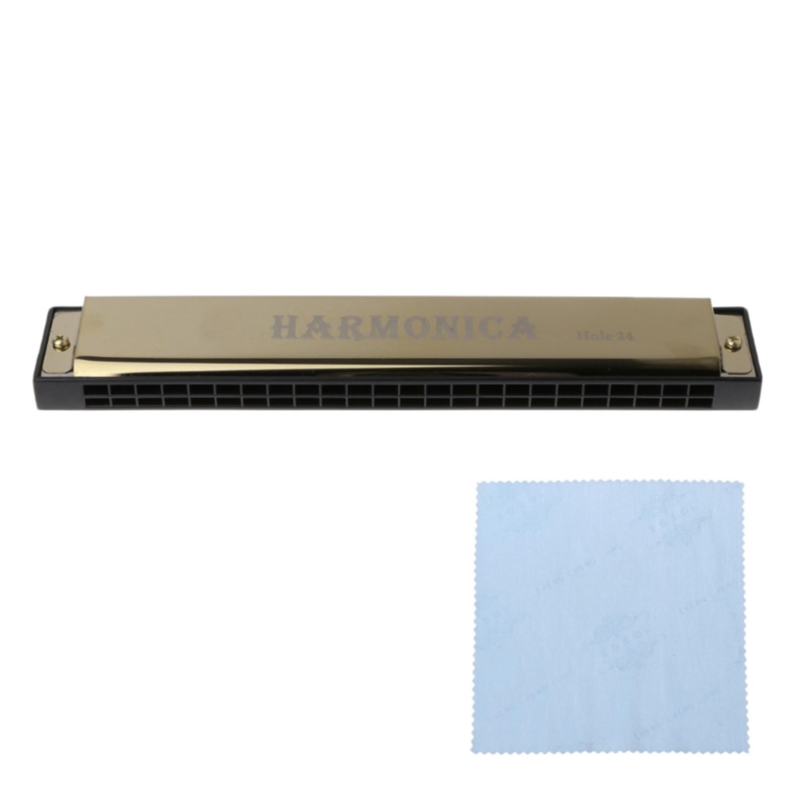 Mundharmonikas Professionelle 24-Loch-Mundharmonika-Mundharmonika Für Anfänger (Color : Gold)