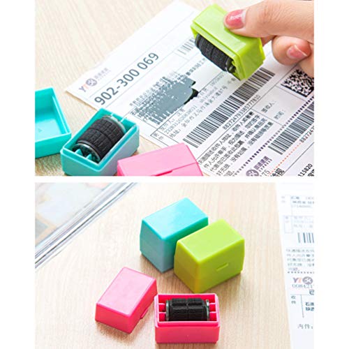 NUOBESTY 3 peças de carimbos de rolo largos para proteção de informações confidenciais, escureciment