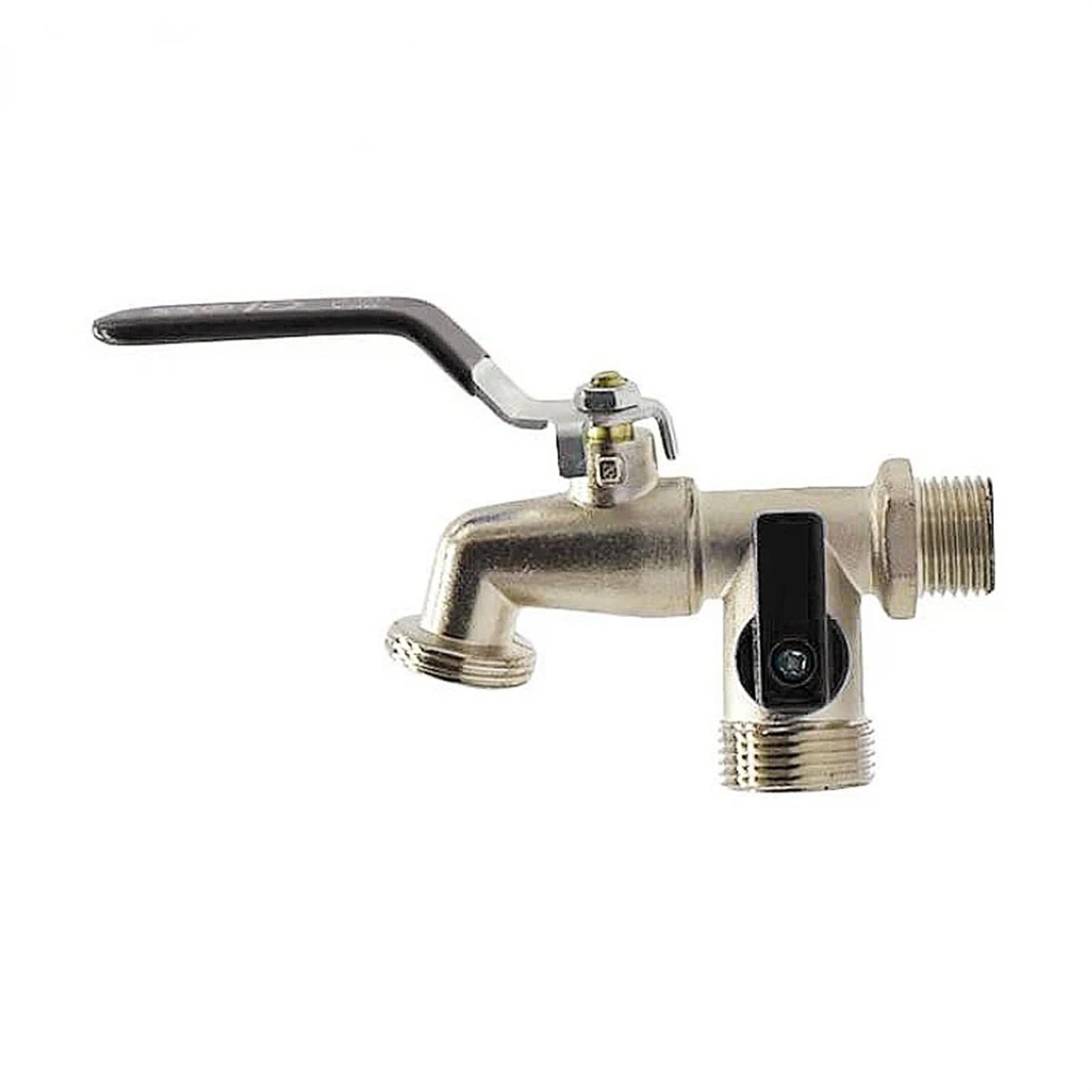 Trryuip Color-A Outside Tap Outdoor Garden Faucet 1 Inlet 2 Outlet Anti-Freeze With Dual Nipple Brass Blue Color Water Tap Tools(Color-A)