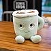 YMQKX 20-30 cm Cartoon Tazza di caffè Cuscino farcito Latte Cappuccino Giocattolo Divertente Latte tè Cuscino Fast Food Regali Carini per Bambini Ragazze 30 cm Blu