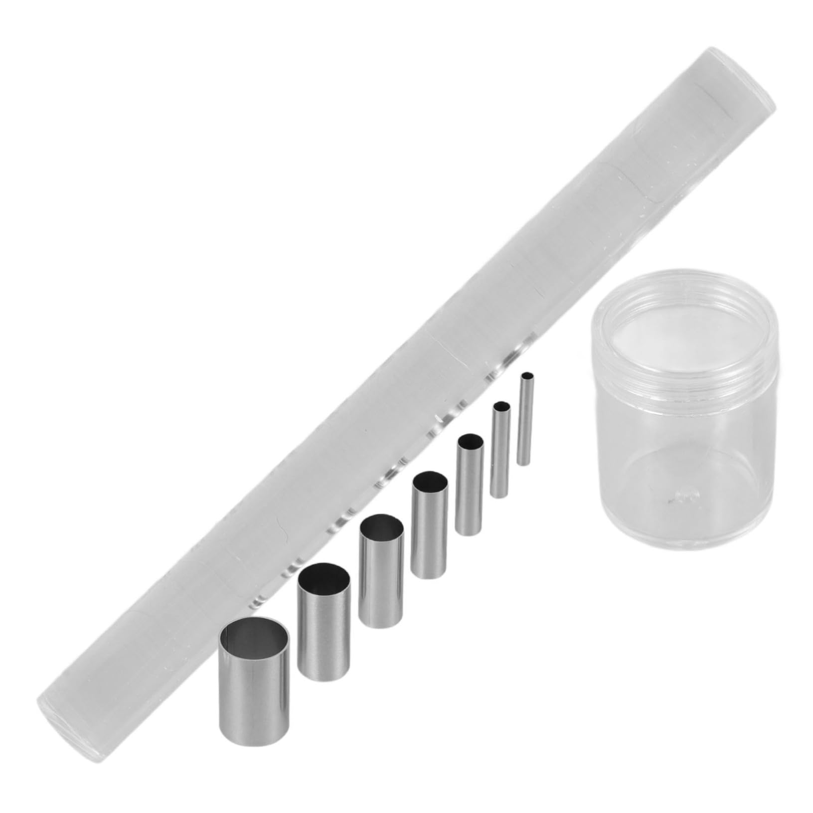 Artibetter 4 Sätze Töpferwerkzeug-Set hohler Tonstanzer Modellieren Abschrägungswerkzeug aus Ton Arbeiten Keramik-Skulptur für Töpferwerkzeuge DIY-Stanzer aus Ton Acryl Silver