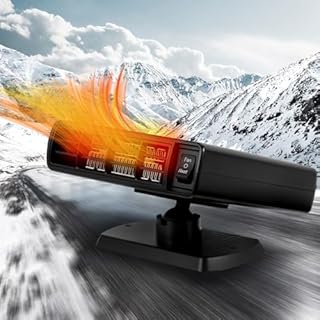 Uwelliky Riscaldatore per Auto 12V 120w, riscaldatore per Auto elettrica Portatile, sbrinatore per Parabrezza, antiappannamento per Parabrezza per Auto con Riscaldamento/Raffreddamento rapido 2 in 1