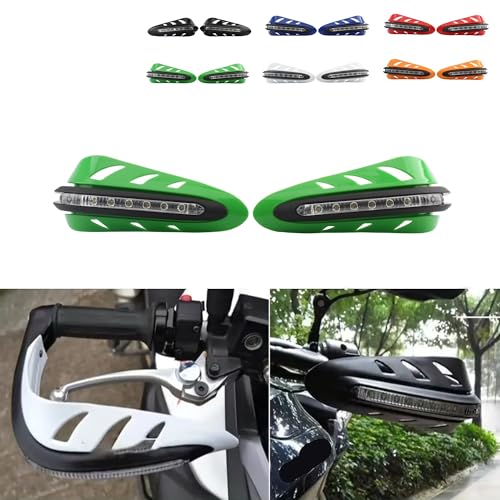 Protège-Mains Moto 7/8" Universel avec Feux LED 12V pour Guidon de Guidon