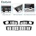 X AUTOHAUX No.8E0807681 Front Lower Hood Bumper Grille Grill for Audi A4 B6 2003-2005 Front Lower Bumper Kidney Grille Grill Black 1 Set