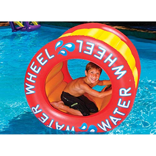 Swimline Water Wheel Pool Float, Red/Yellow