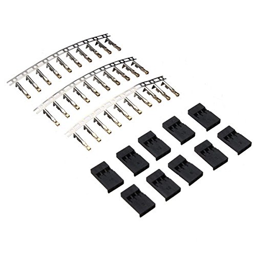 Bluelover 10 Sistemas Futaba Conector Servo Enchufe Terminal Dorado Macho Y Terminal
