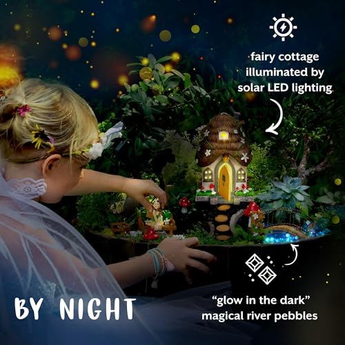 image for WILD PIXY Fairy Garden Kit - 13 Piece Glow in The Dark Fairy Garden Ac