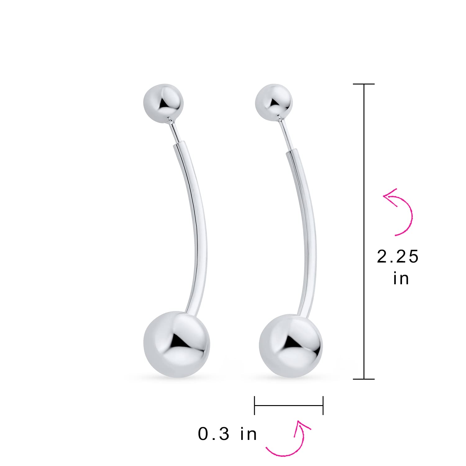 Pendientes colgantes de hilo largo fino geométrico minimalista con cuentas escalonadas para mujer adolescente, chapados en oro amarillo de 14K, plata de ley .925, cuenta de 8MM