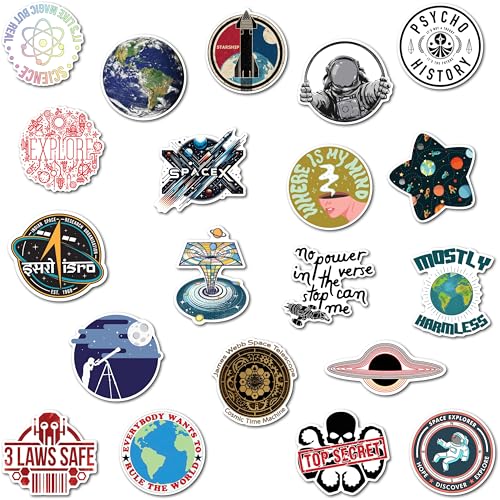 Image of WallDesign Astronaut Dreams Space Magnets - Inspirational Designs for Science Lovers, Inspirational Gifts for Curious Students (Set of 21)